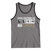 Funny Hunting Gift Tank Top Easily Distracted By Ducks Outdoor Lover - Wonder Print Shop
