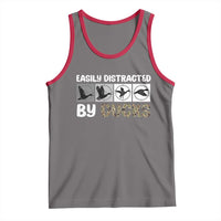 Funny Hunting Gift Tank Top Easily Distracted By Ducks Outdoor Lover - Wonder Print Shop