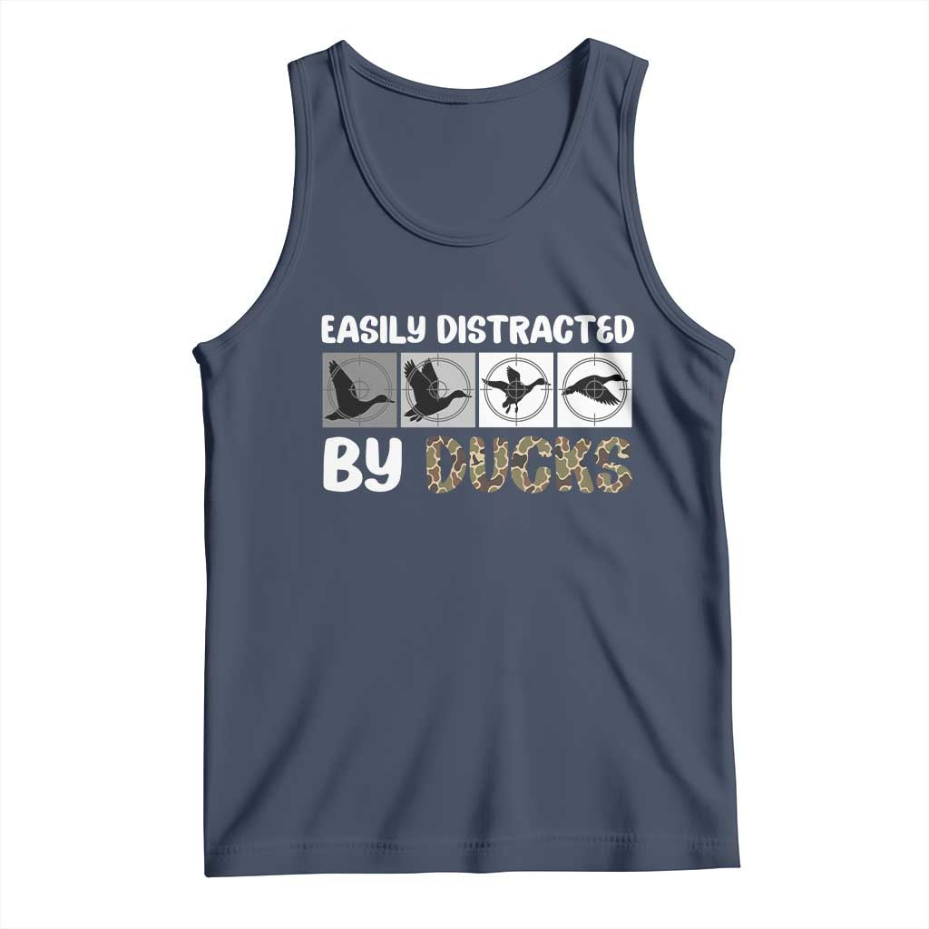 Funny Hunting Gift Tank Top Easily Distracted By Ducks Outdoor Lover - Wonder Print Shop