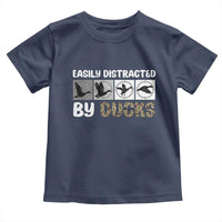 Funny Hunting Gift Toddler T Shirt Easily Distracted By Ducks Outdoor Lover - Wonder Print Shop