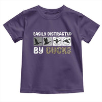 Funny Hunting Gift Toddler T Shirt Easily Distracted By Ducks Outdoor Lover - Wonder Print Shop