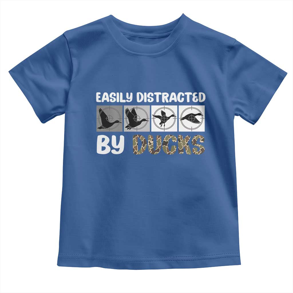 Funny Hunting Gift Toddler T Shirt Easily Distracted By Ducks Outdoor Lover - Wonder Print Shop