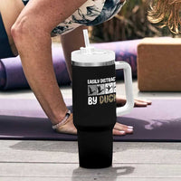 Funny Hunting Gift Tumbler With Handle Easily Distracted By Ducks Outdoor Lover