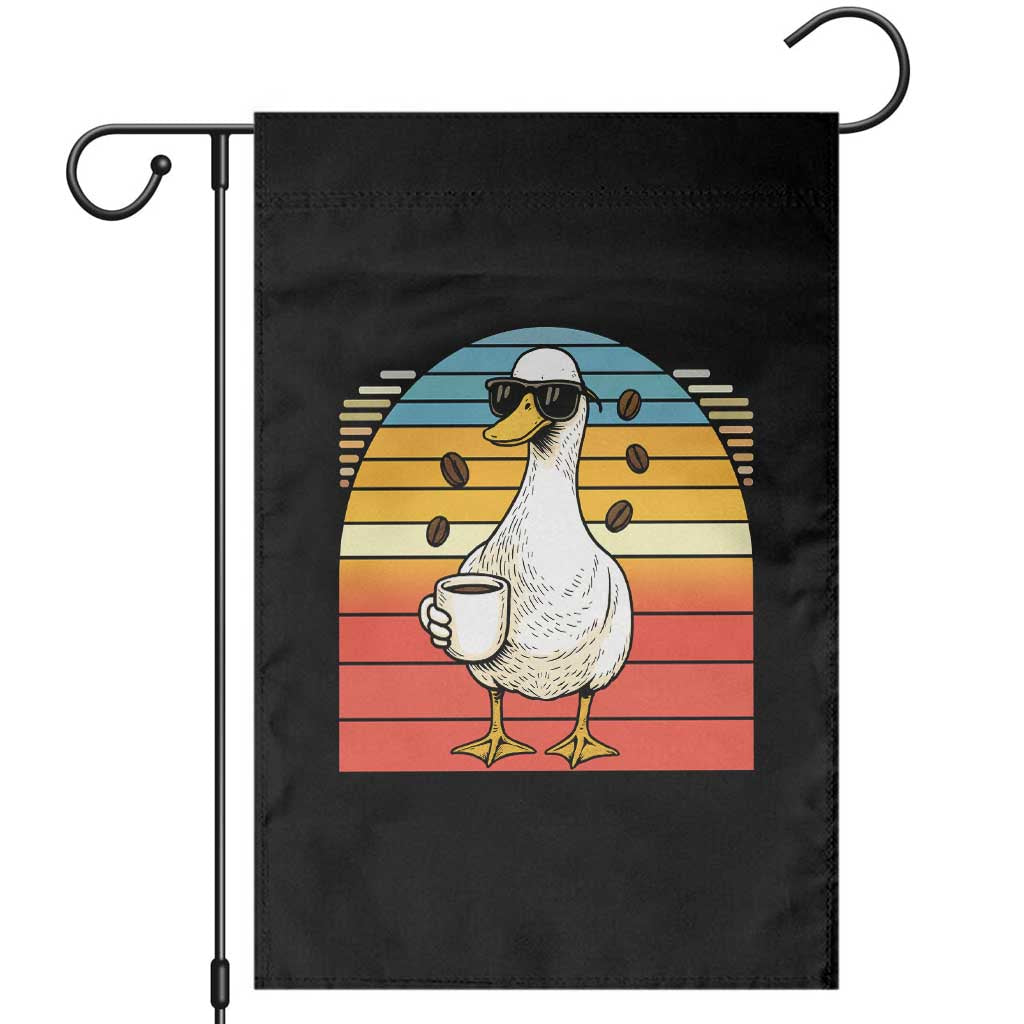 Funny Duck Drinking Garden Flag Coffee Lover Gift - Wonder Print Shop