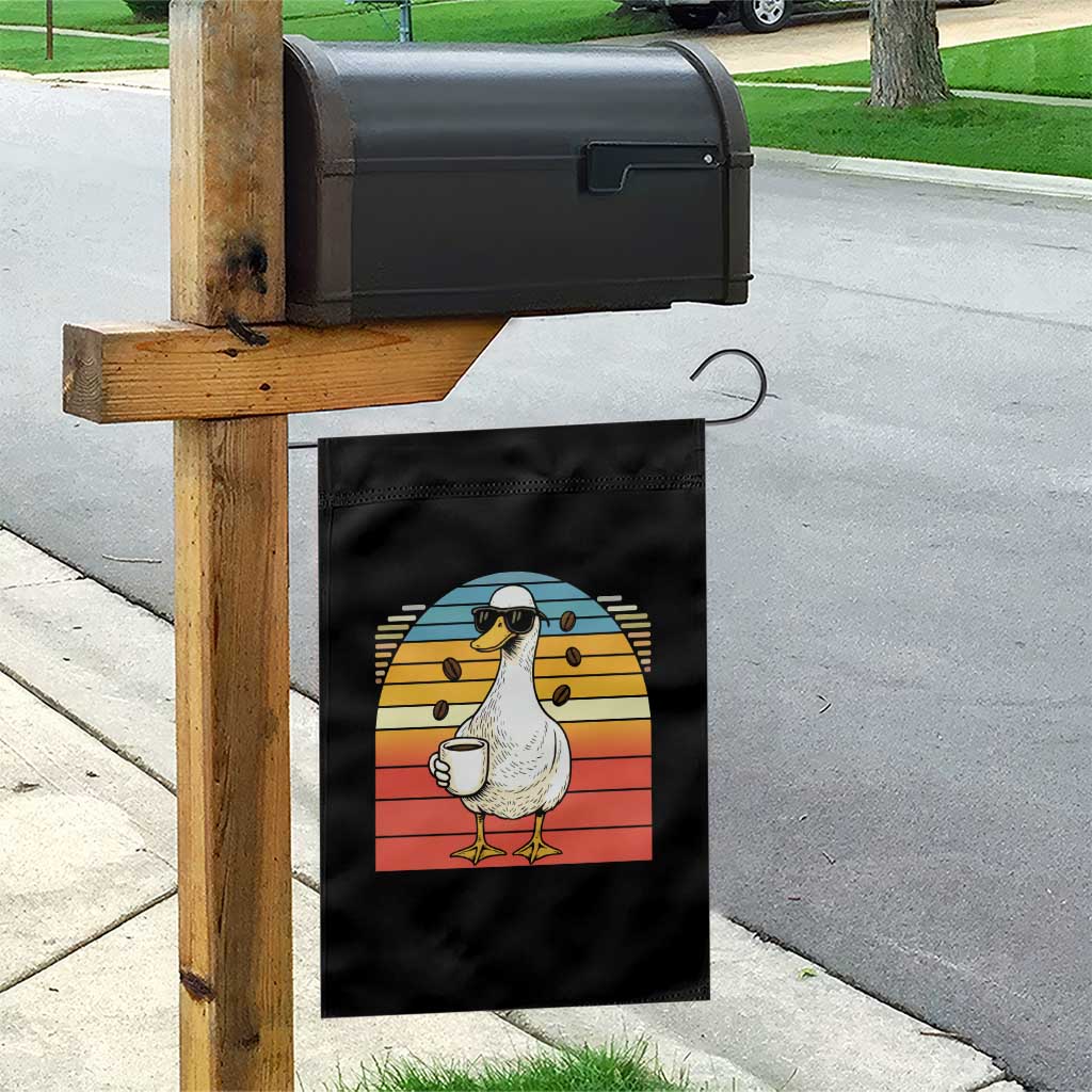 Funny Duck Drinking Garden Flag Coffee Lover Gift - Wonder Print Shop