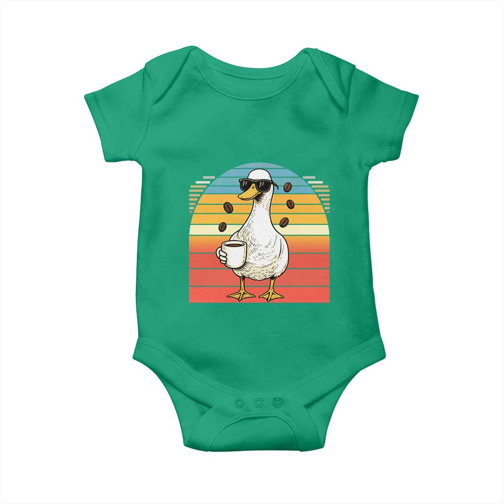 Funny Duck Drinking Baby Onesie Coffee Lover Gift - Wonder Print Shop