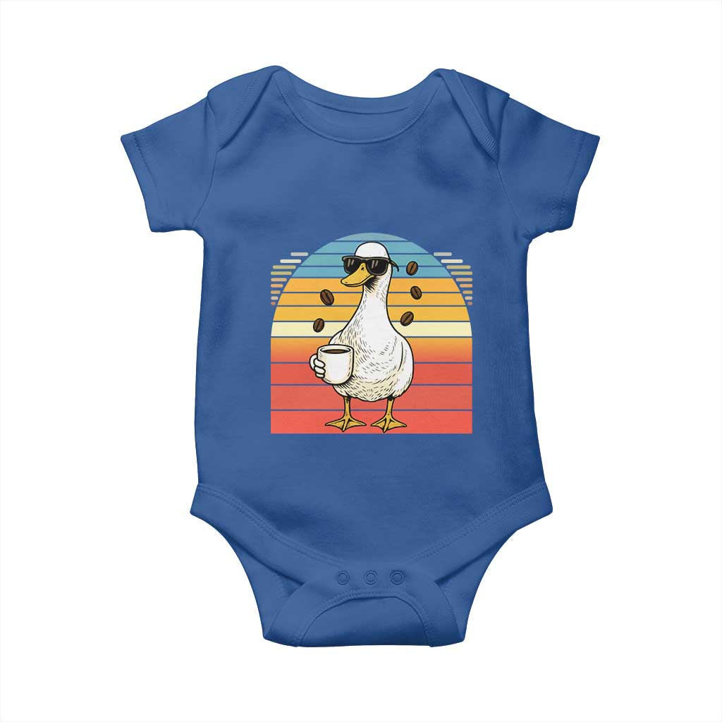 Funny Duck Drinking Baby Onesie Coffee Lover Gift - Wonder Print Shop