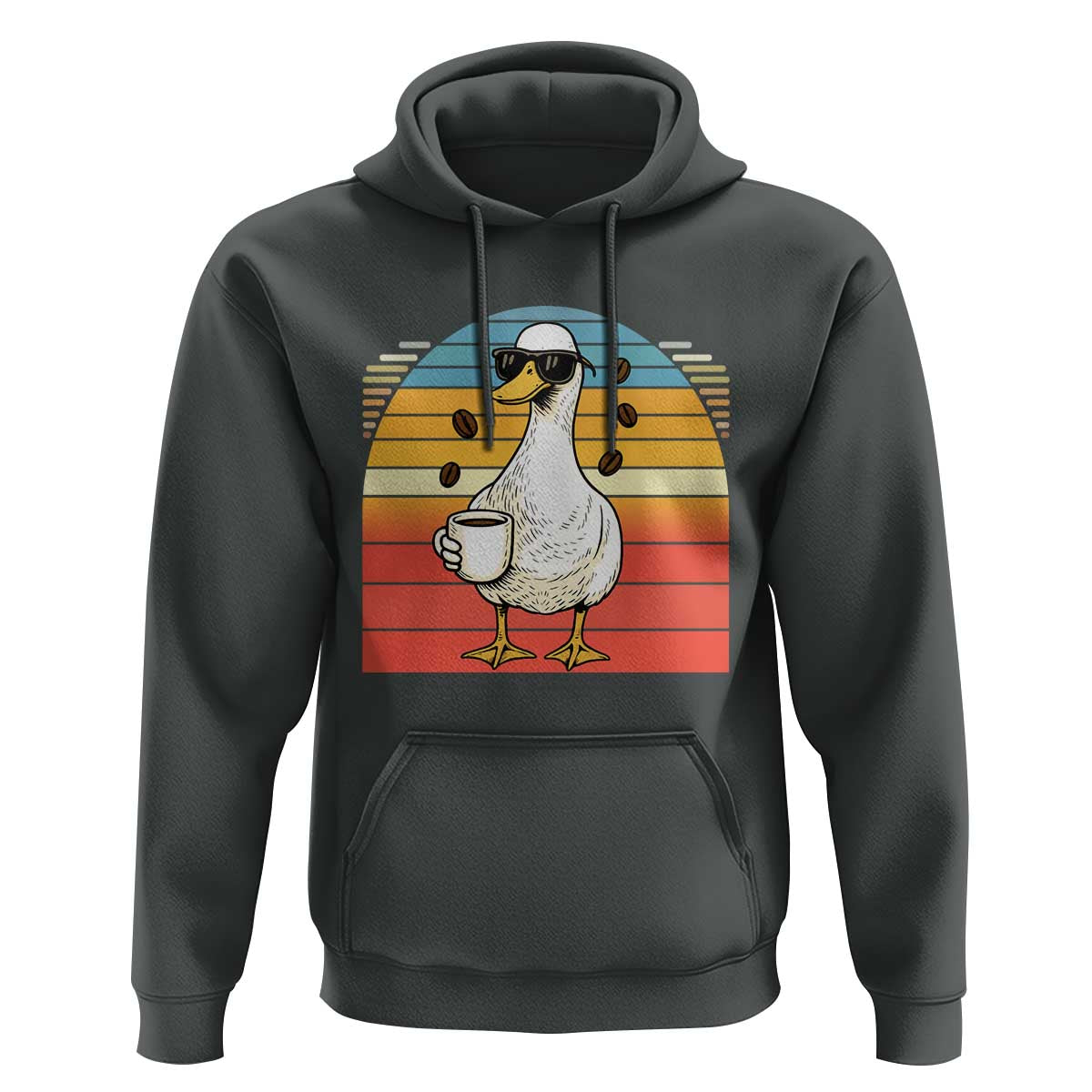 Funny Duck Drinking Hoodie Coffee Lover Gift - Wonder Print Shop