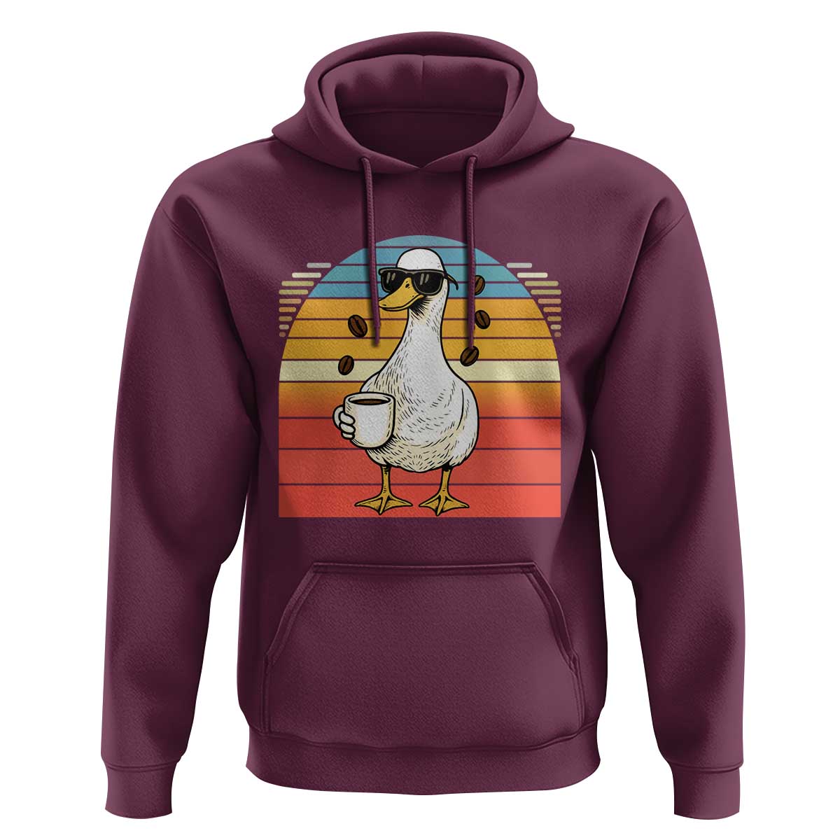 Funny Duck Drinking Hoodie Coffee Lover Gift - Wonder Print Shop
