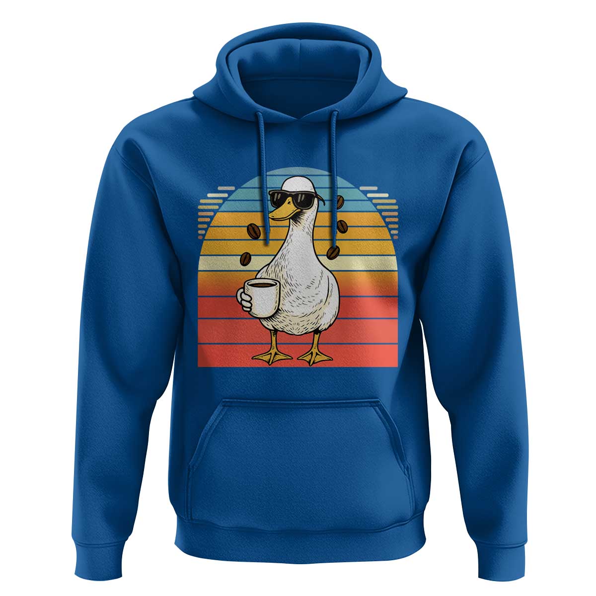 Funny Duck Drinking Hoodie Coffee Lover Gift - Wonder Print Shop