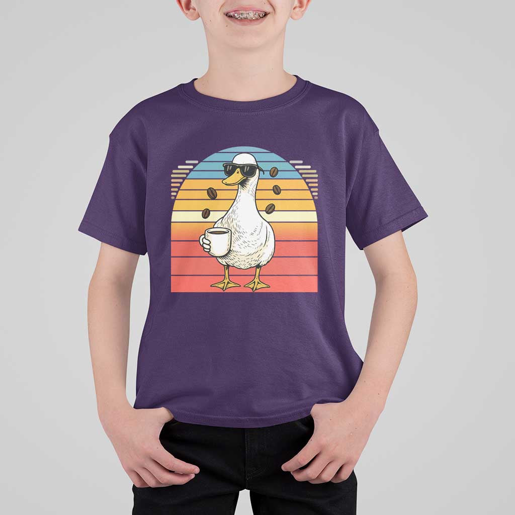 Funny Duck Drinking T Shirt For Kid Coffee Lover Gift - Wonder Print Shop