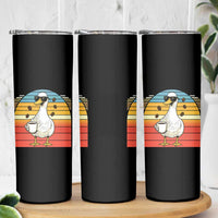 Funny Duck Drinking Skinny Tumbler Coffee Lover Gift
