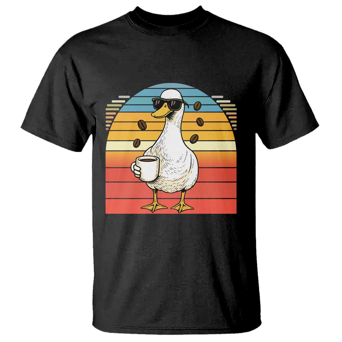 Funny Duck Drinking T Shirt Coffee Lover Gift - Wonder Print Shop