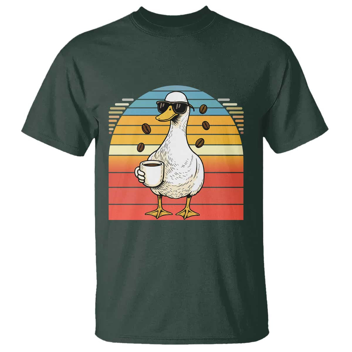 Funny Duck Drinking T Shirt Coffee Lover Gift - Wonder Print Shop