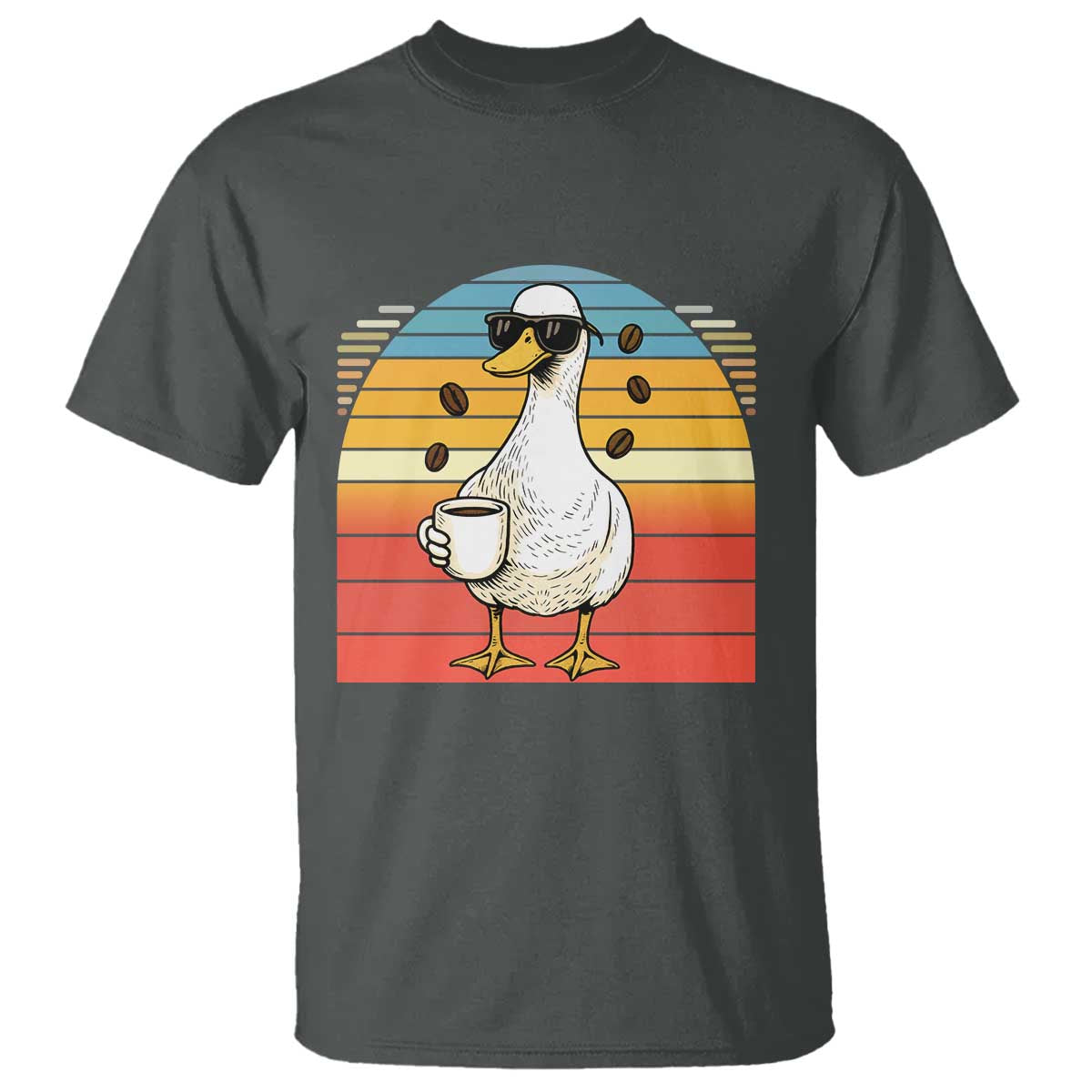 Funny Duck Drinking T Shirt Coffee Lover Gift - Wonder Print Shop