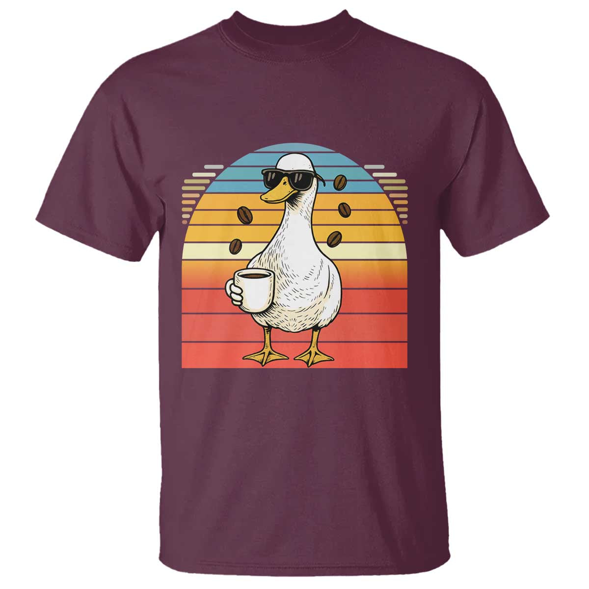 Funny Duck Drinking T Shirt Coffee Lover Gift - Wonder Print Shop