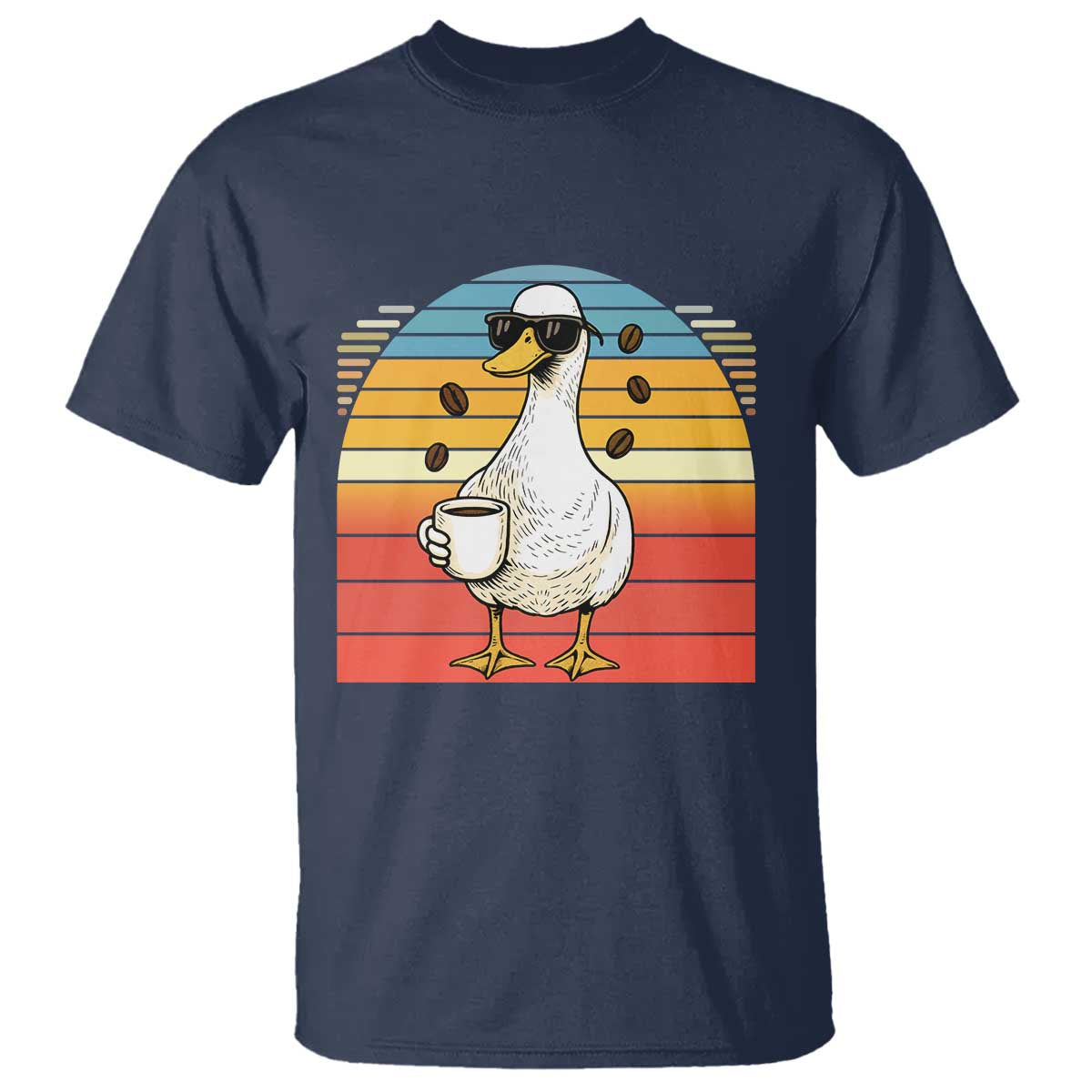 Funny Duck Drinking T Shirt Coffee Lover Gift - Wonder Print Shop