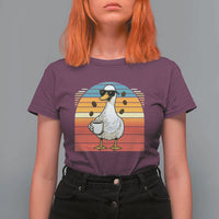 Funny Duck Drinking T Shirt For Women Coffee Lover Gift - Wonder Print Shop