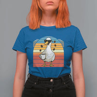 Funny Duck Drinking T Shirt For Women Coffee Lover Gift - Wonder Print Shop