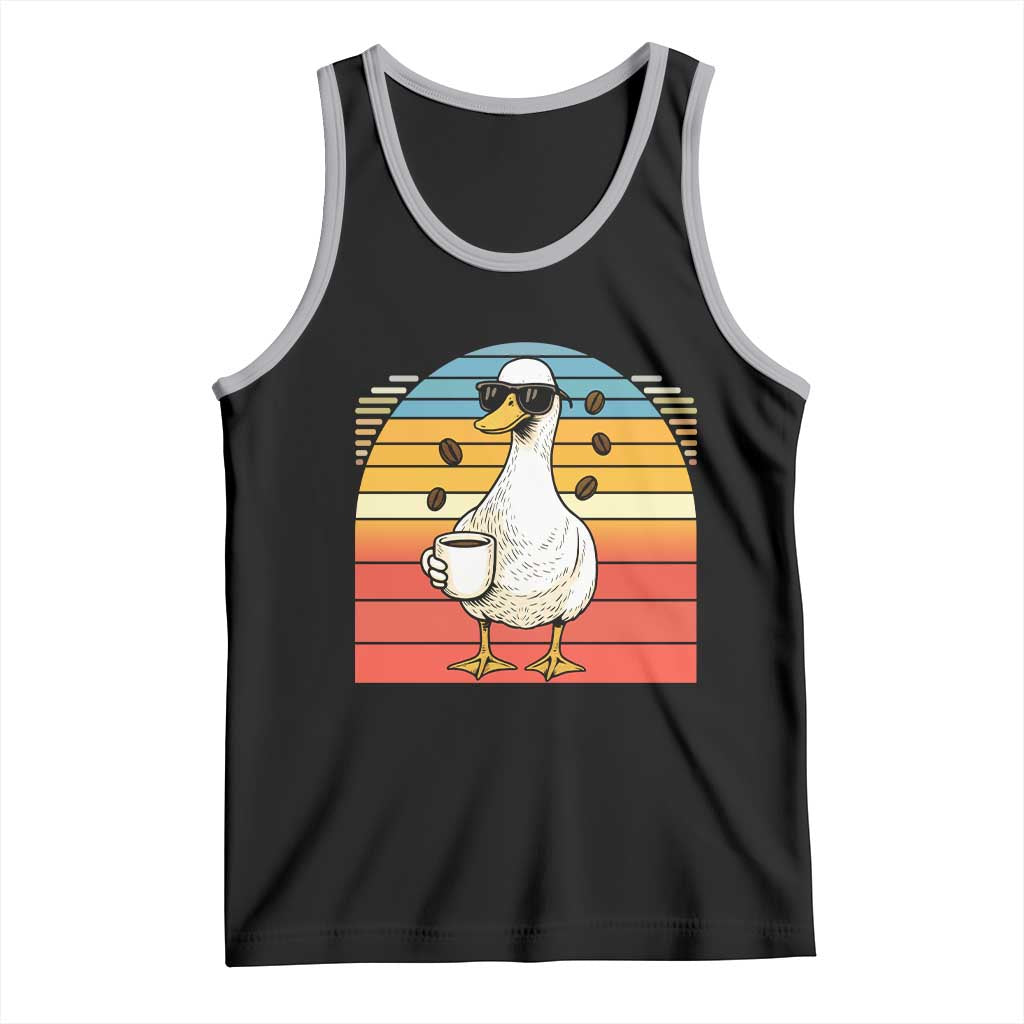 Funny Duck Drinking Tank Top Coffee Lover Gift - Wonder Print Shop