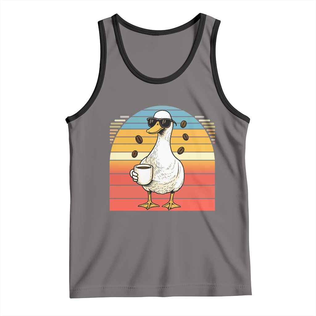 Funny Duck Drinking Tank Top Coffee Lover Gift - Wonder Print Shop