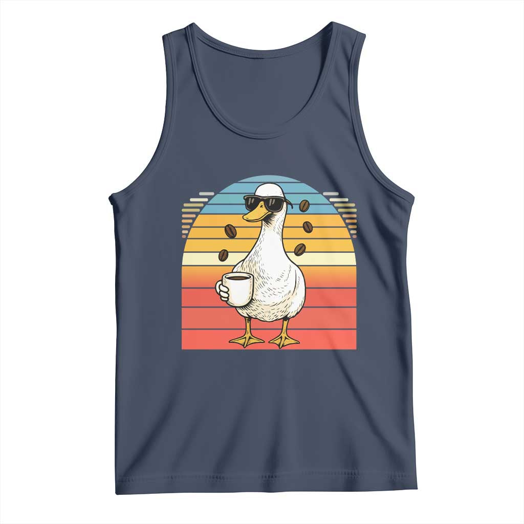 Funny Duck Drinking Tank Top Coffee Lover Gift - Wonder Print Shop