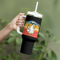 Funny Duck Drinking Tumbler With Handle Coffee Lover Gift