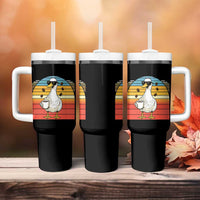 Funny Duck Drinking Tumbler With Handle Coffee Lover Gift
