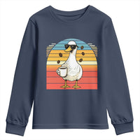 Funny Duck Drinking Youth Sweatshirt Coffee Lover Gift - Wonder Print Shop