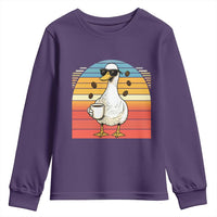Funny Duck Drinking Youth Sweatshirt Coffee Lover Gift - Wonder Print Shop