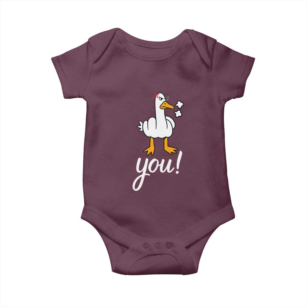 Funny Sarcastic Duck You Baby Onesie Farm Animal Gift - Wonder Print Shop
