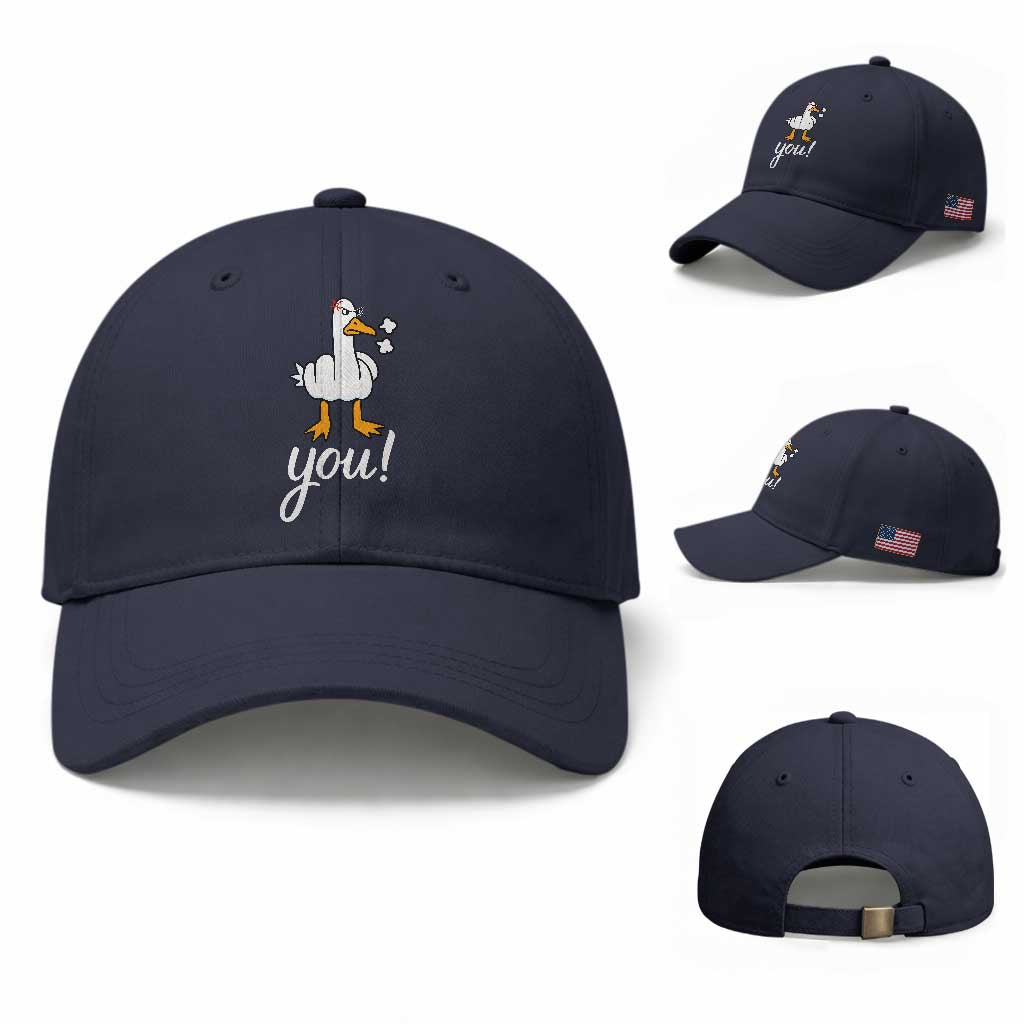 Funny Sarcastic Duck You Baseball Cap Farm Animal Gift