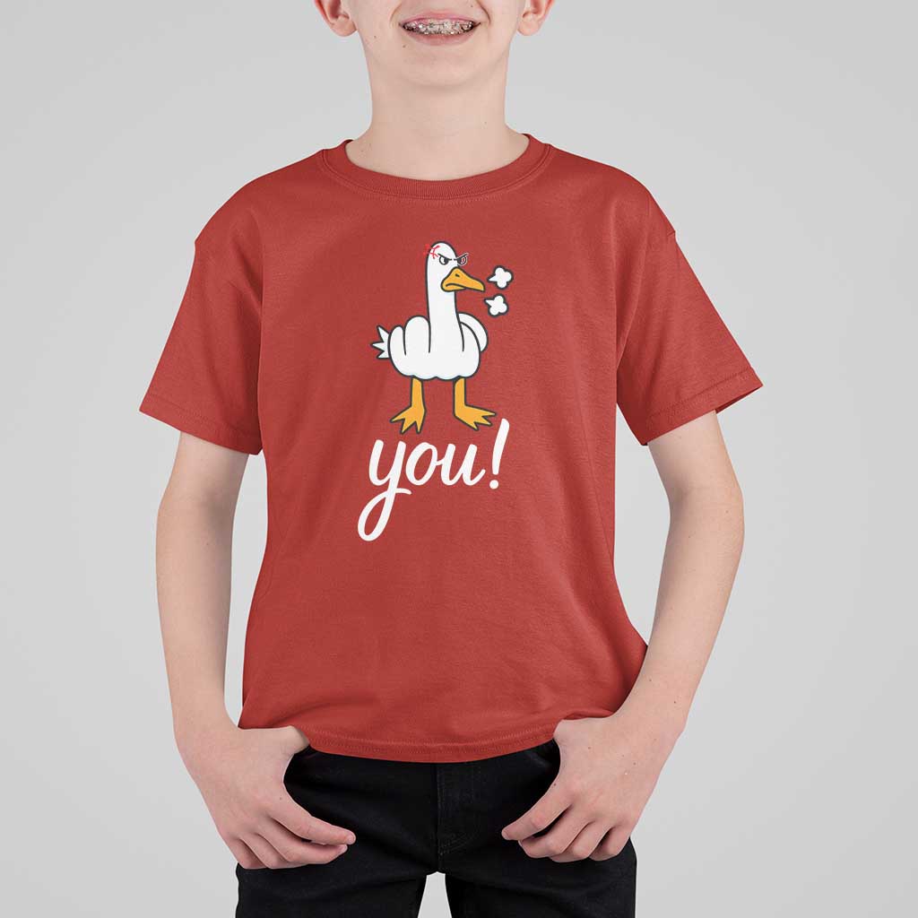 Funny Sarcastic Duck You T Shirt For Kid Farm Animal Gift - Wonder Print Shop