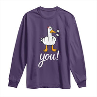 Funny Sarcastic Duck You Long Sleeve Shirt Farm Animal Gift - Wonder Print Shop