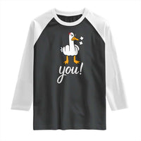 Funny Sarcastic Duck You Raglan Shirt Farm Animal Gift - Wonder Print Shop