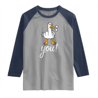 Funny Sarcastic Duck You Raglan Shirt Farm Animal Gift - Wonder Print Shop