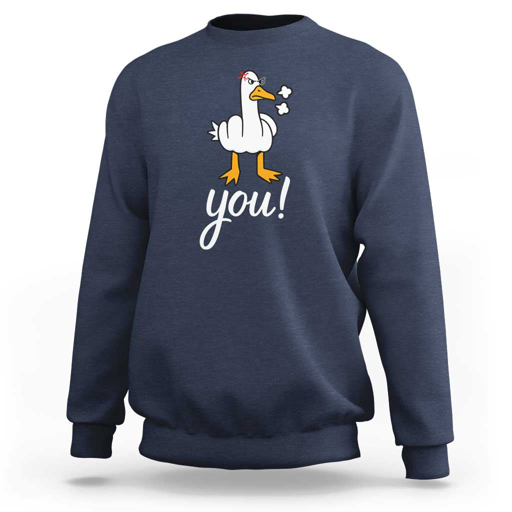 Funny Sarcastic Duck You Sweatshirt Farm Animal Gift - Wonder Print Shop