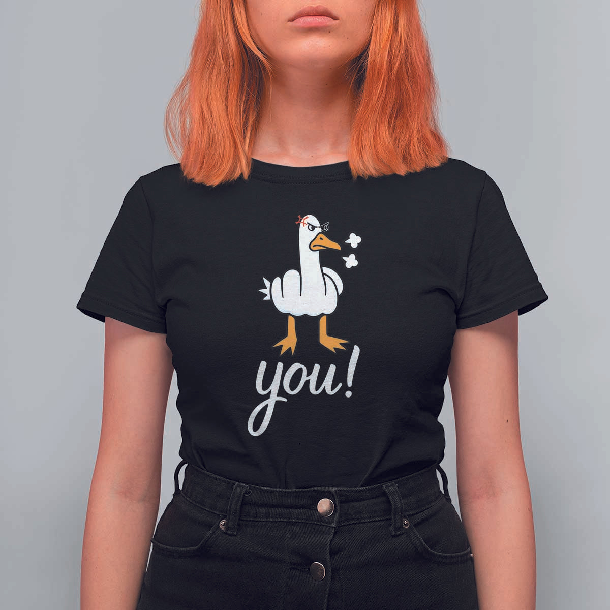 Funny Sarcastic Duck You T Shirt For Women Farm Animal Gift - Wonder Print Shop