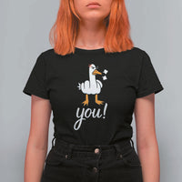 Funny Sarcastic Duck You T Shirt For Women Farm Animal Gift - Wonder Print Shop