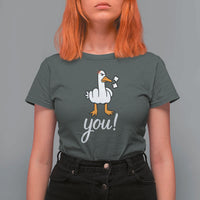 Funny Sarcastic Duck You T Shirt For Women Farm Animal Gift - Wonder Print Shop