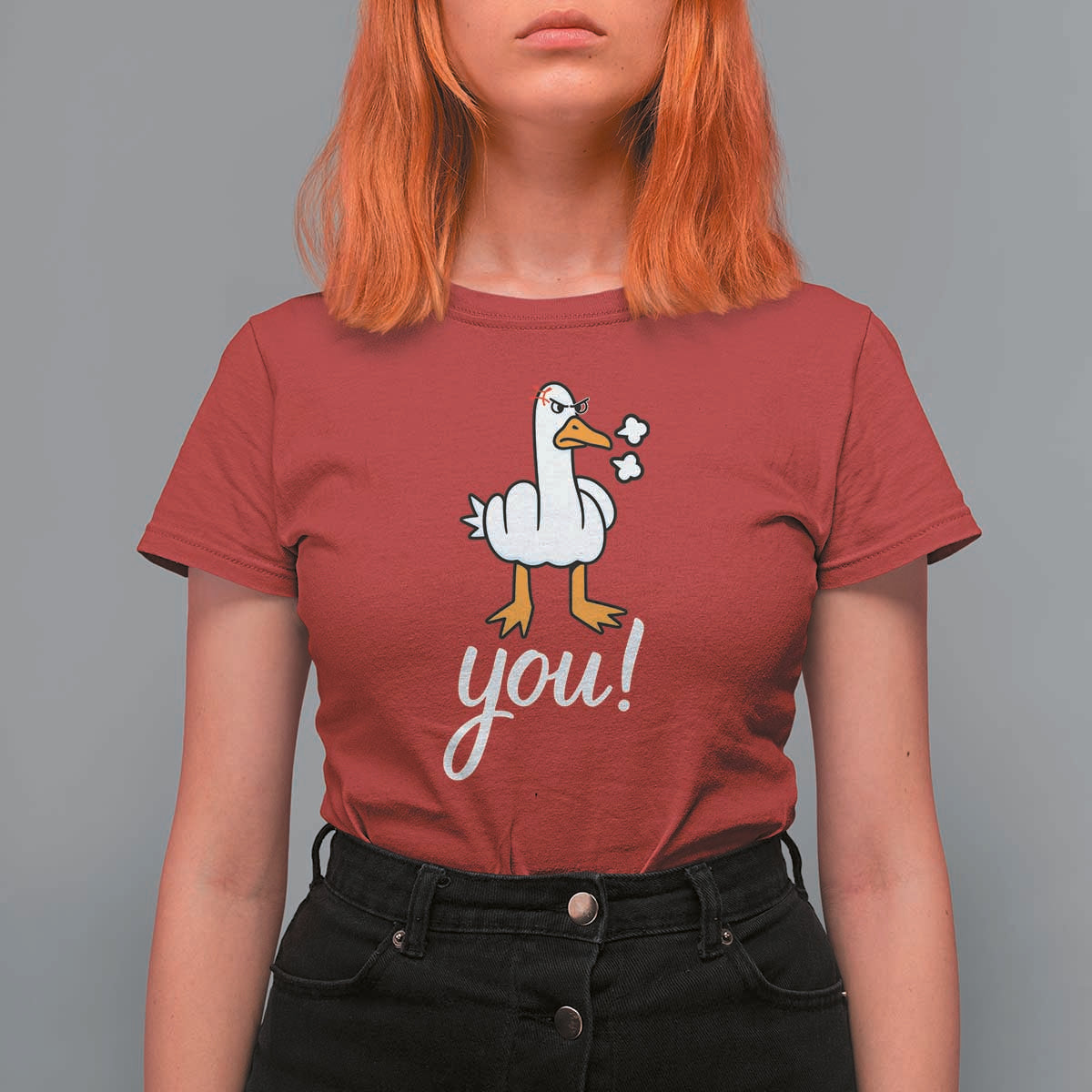 Funny Sarcastic Duck You T Shirt For Women Farm Animal Gift - Wonder Print Shop
