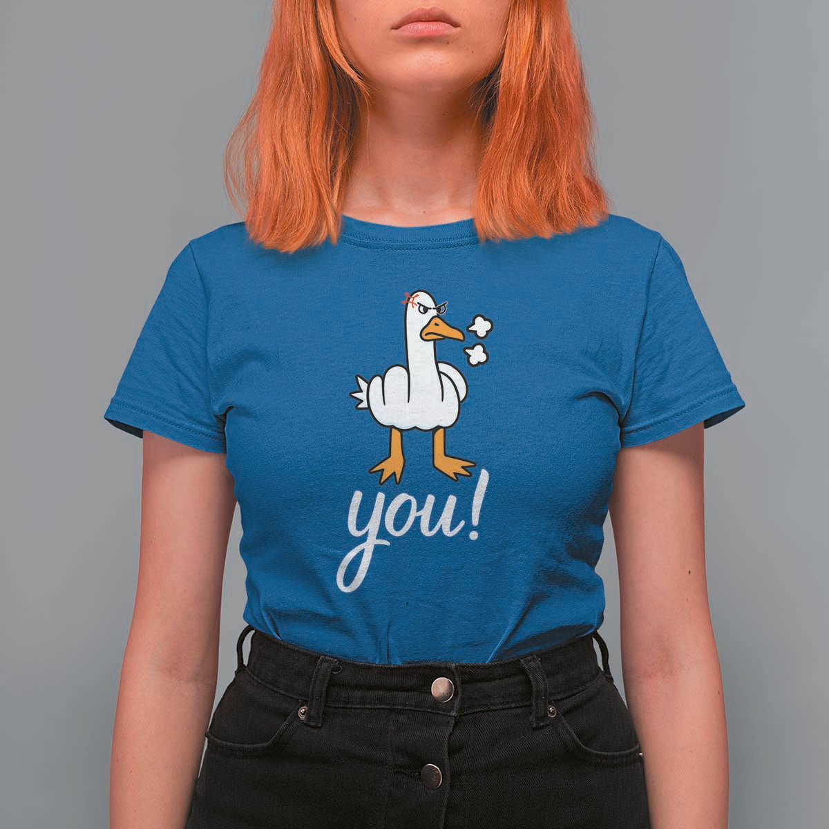 Funny Sarcastic Duck You T Shirt For Women Farm Animal Gift - Wonder Print Shop