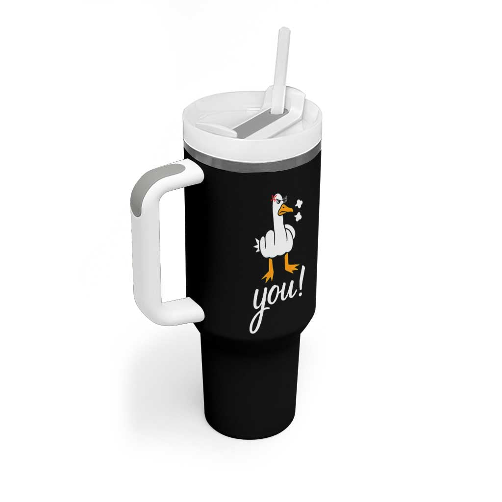 Funny Sarcastic Duck You Tumbler With Handle Farm Animal Gift