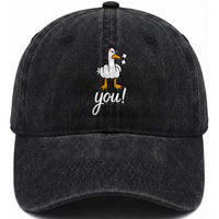 Funny Sarcastic Duck You Washed Cotton Baseball Cap Farm Animal Gift