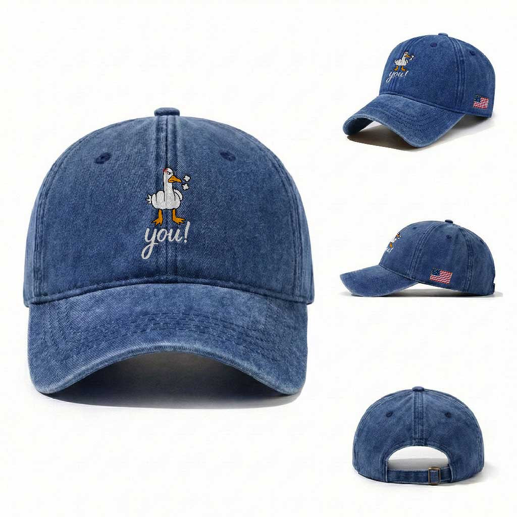 Funny Sarcastic Duck You Washed Cotton Baseball Cap Farm Animal Gift
