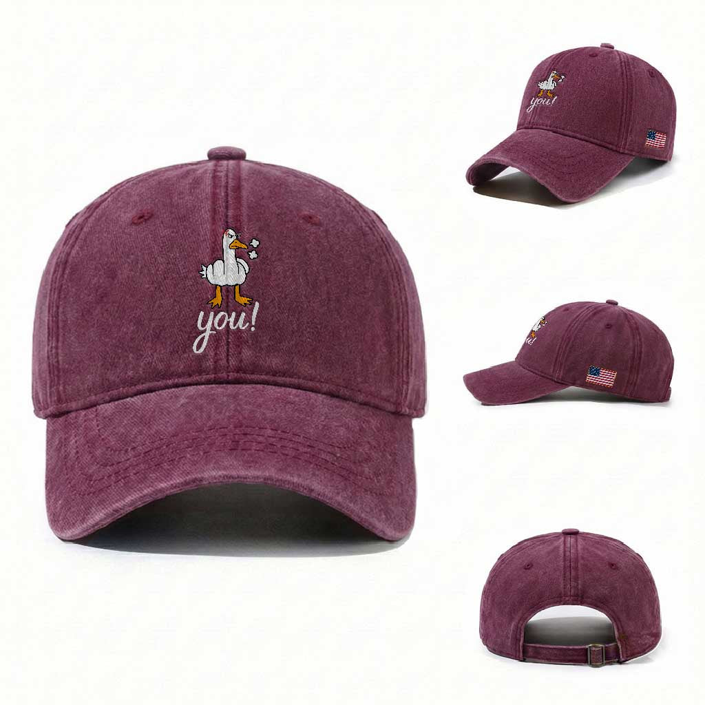 Funny Sarcastic Duck You Washed Cotton Baseball Cap Farm Animal Gift