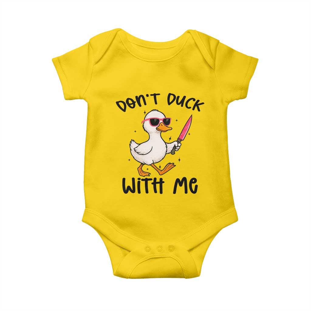 Do Not Duck With Me Baby Onesie Funny Duck Gift - Wonder Print Shop