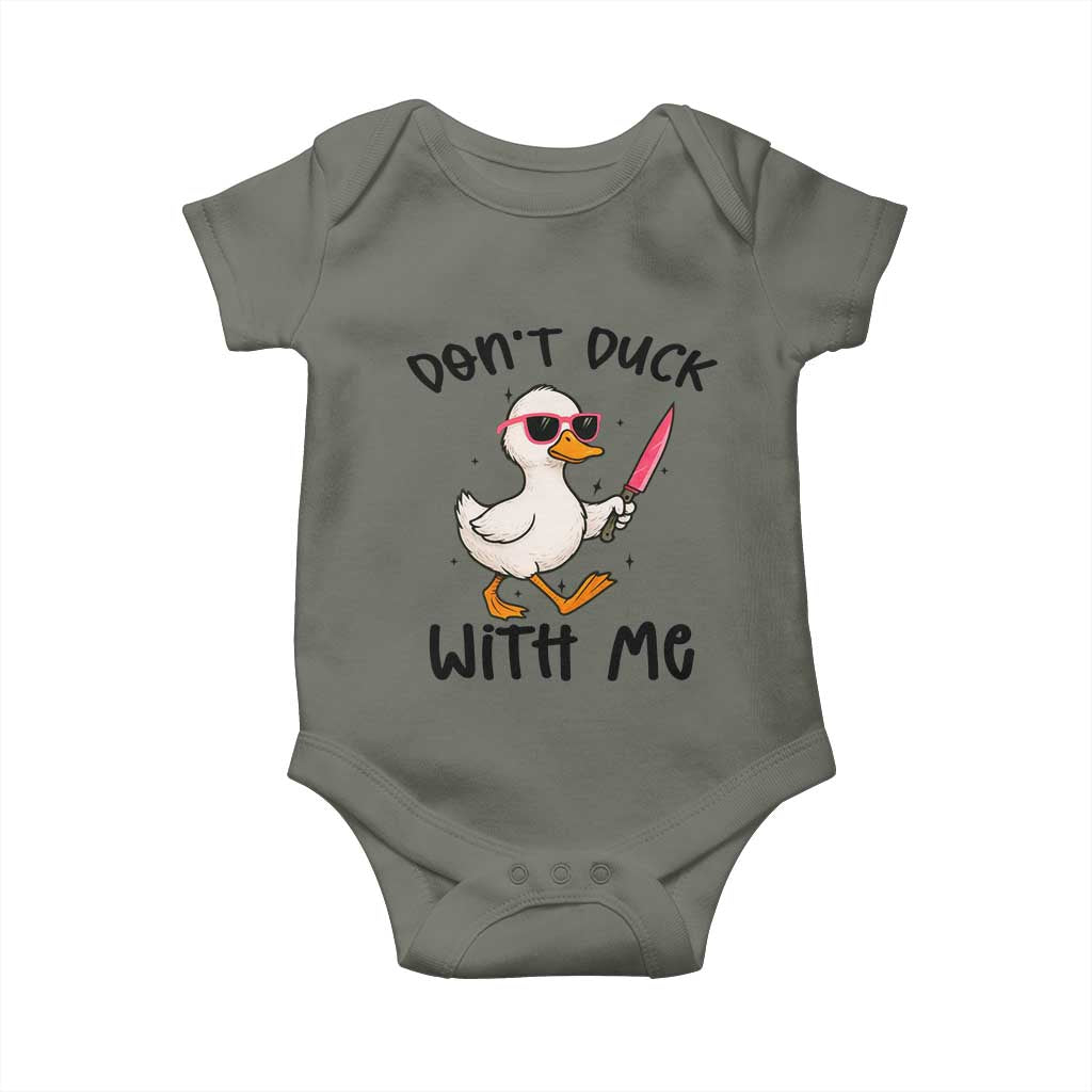 Do Not Duck With Me Baby Onesie Funny Duck Gift - Wonder Print Shop