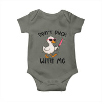 Do Not Duck With Me Baby Onesie Funny Duck Gift - Wonder Print Shop