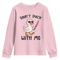 Do Not Duck With Me Youth Sweatshirt Funny Duck Gift - Wonder Print Shop